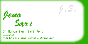 jeno sari business card