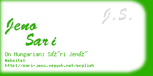 jeno sari business card